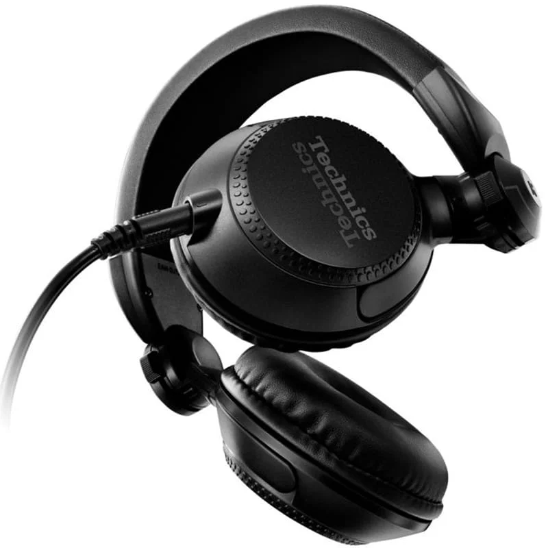 Auriculares DJ profesionales Technics EAH-DJ1200 vista completa con uno de los lados recogido