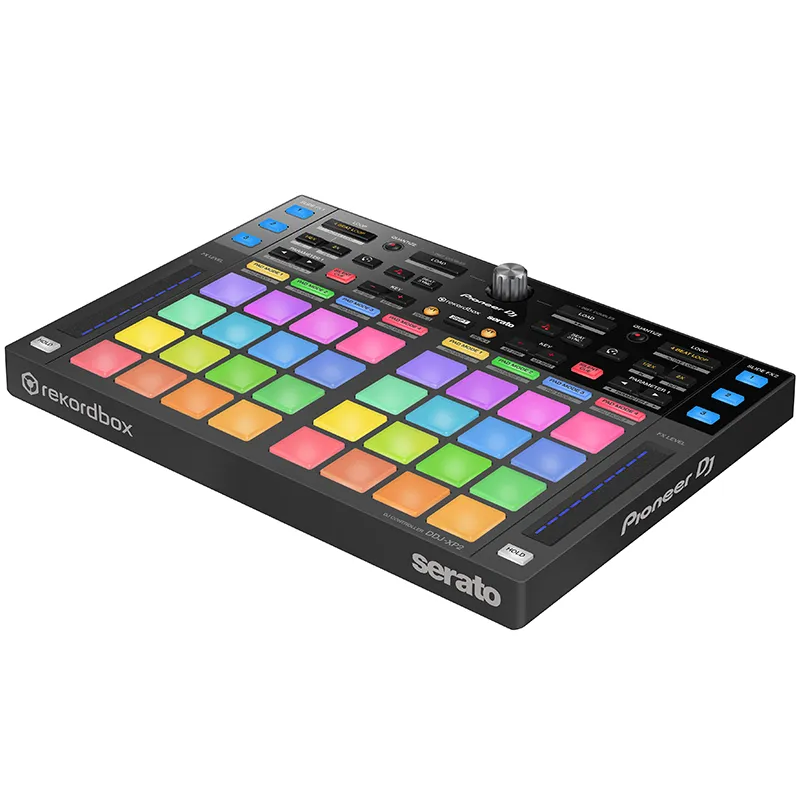 Controlador DJ Pioneer DJ rekordbox DDJ-XP2 vista cenital lateral derecha completa