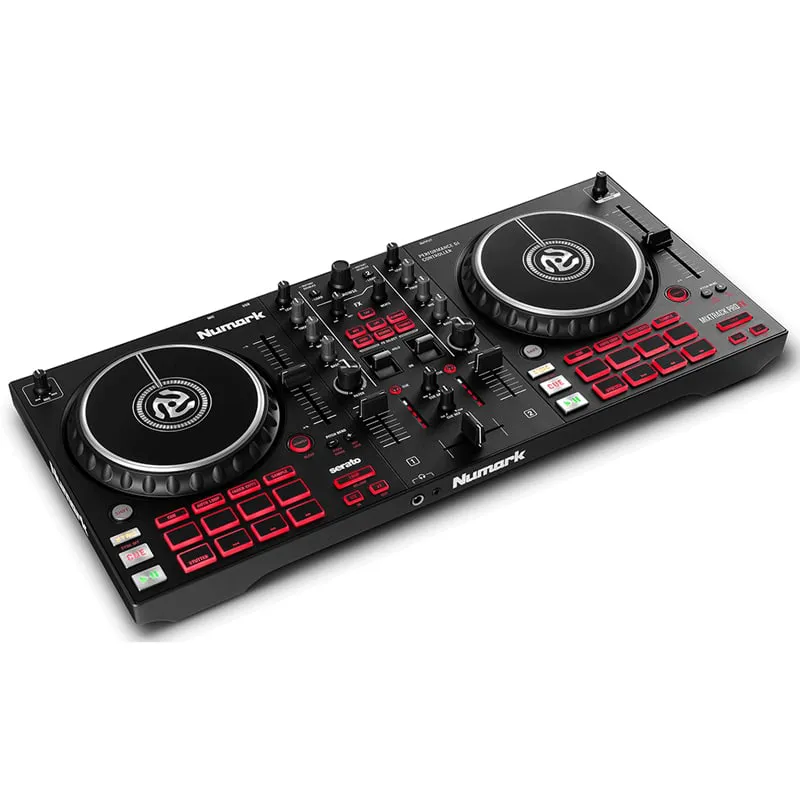 Numark Mixtrack Pro FX controlador DJ vista cenital lado