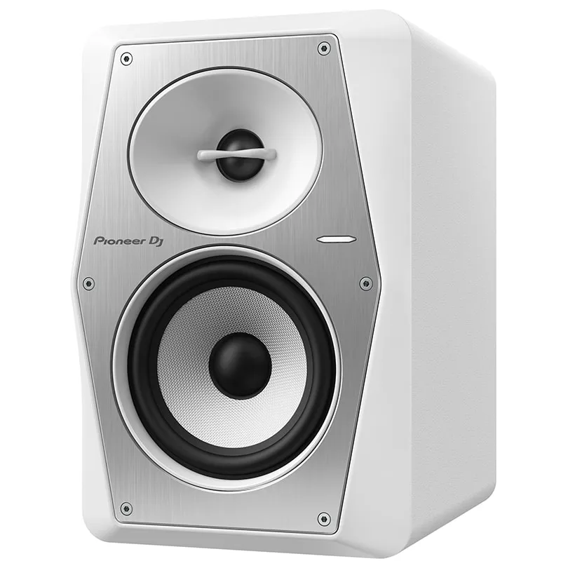 Monitor Activo Pioneer DJ VM-50 vista lateral color blanco