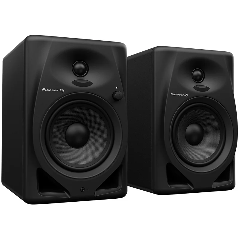Monitores de estudio activos Pioneer DJ DM-50D vista pareja en ángulo en color negro