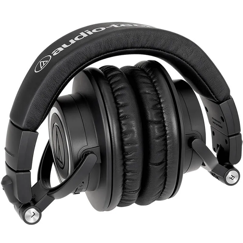 Auriculares profesionales Audio Technica ATH-M50X BT2 vista con las orejeras recogidas
