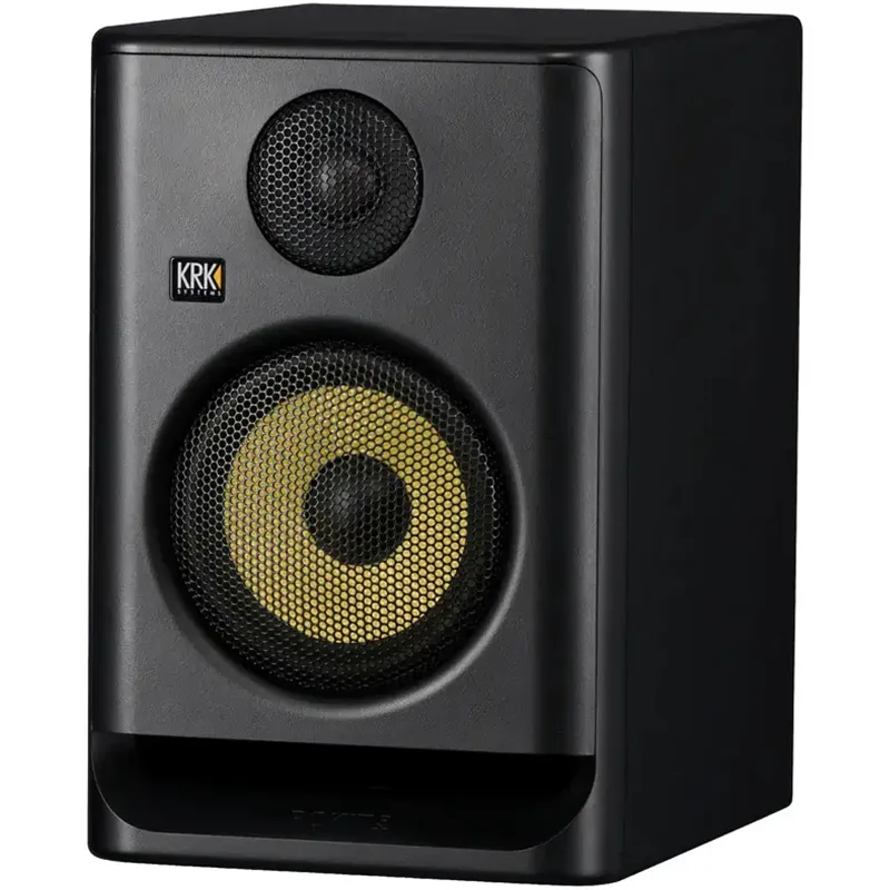 Monitor de estudio activo KRK RP5G5 vista lateral en 3D