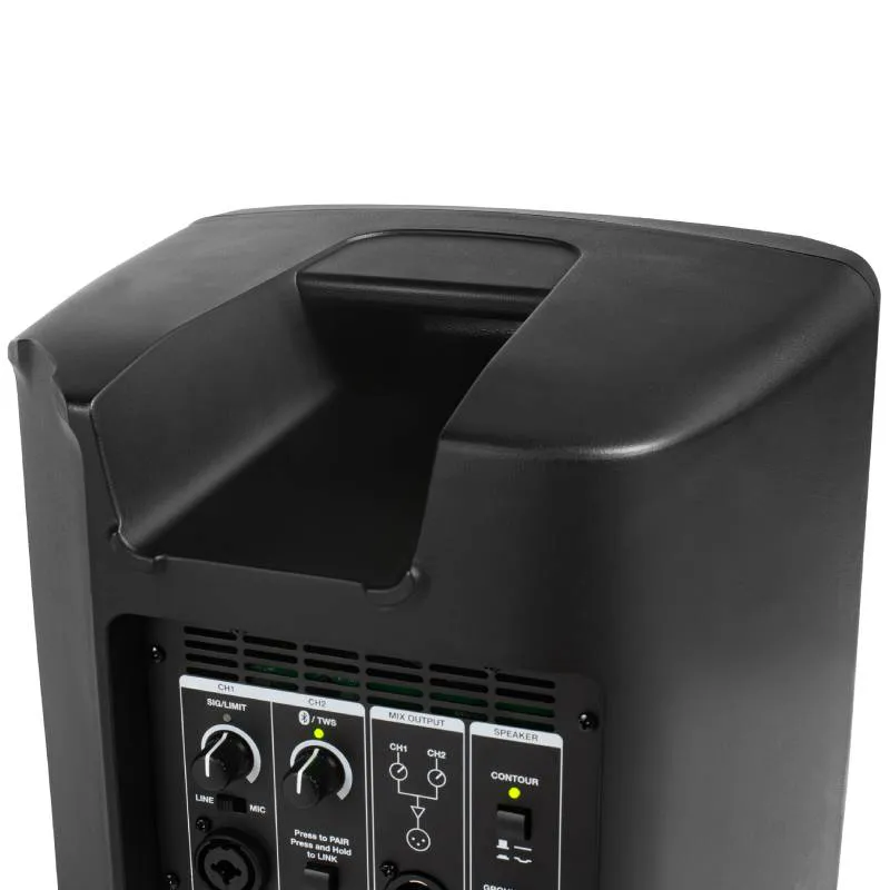 Altavoz autoamplificado Alto Professional TX410 vista trasera superior.