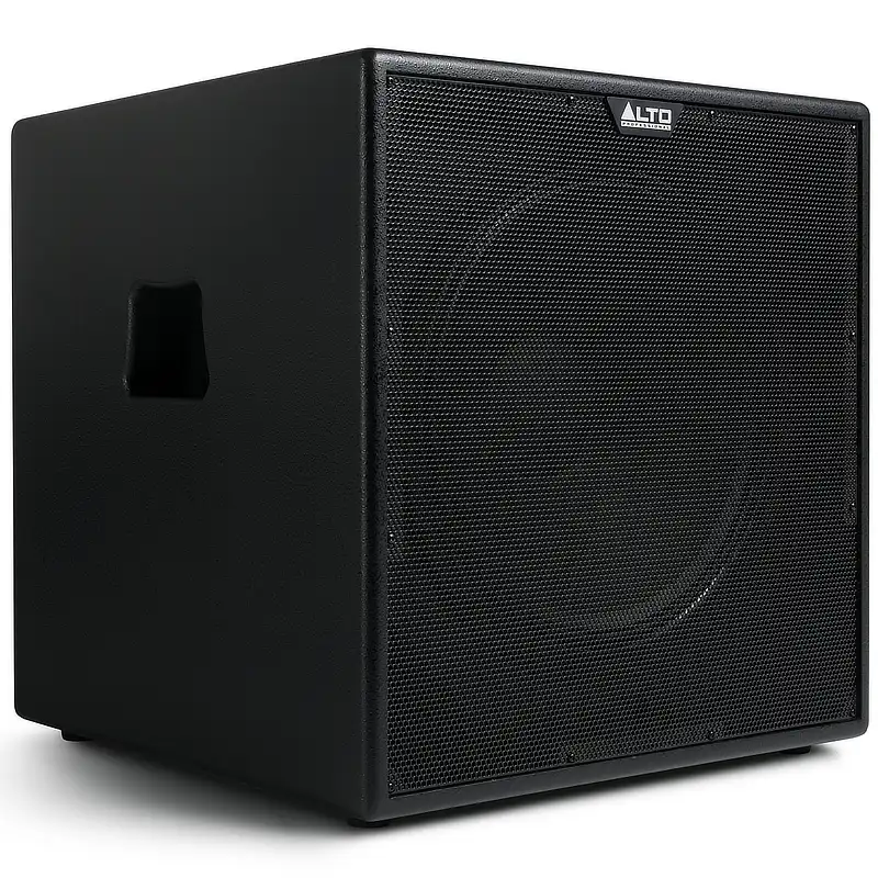 Subwoofer autoamplificado Alto Professional TX18S vista en ángulo