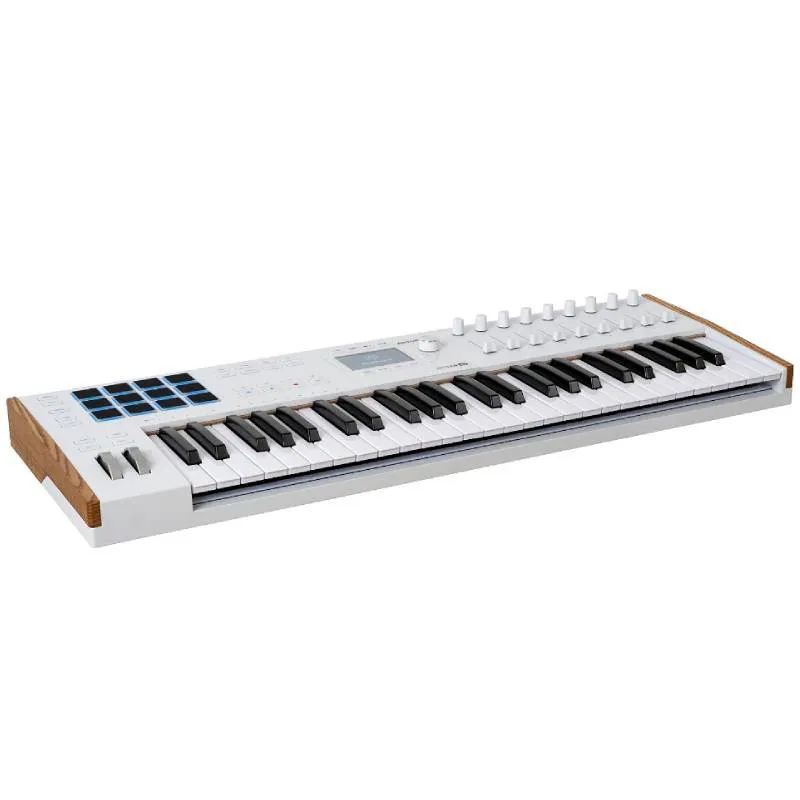 Teclado Midi Arturia KeyLab 49 MK3 white vista en ángulo