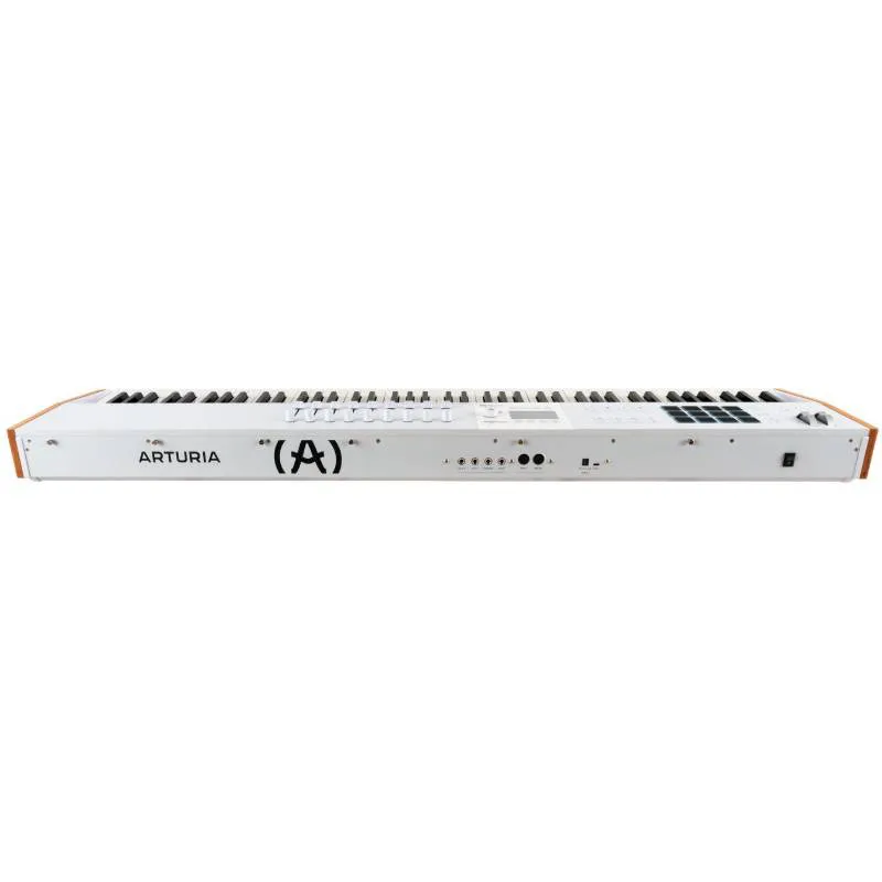 Teclado Midi Arturia KeyLab 88 MK3 en color blanco vista panel trasero de conexiones