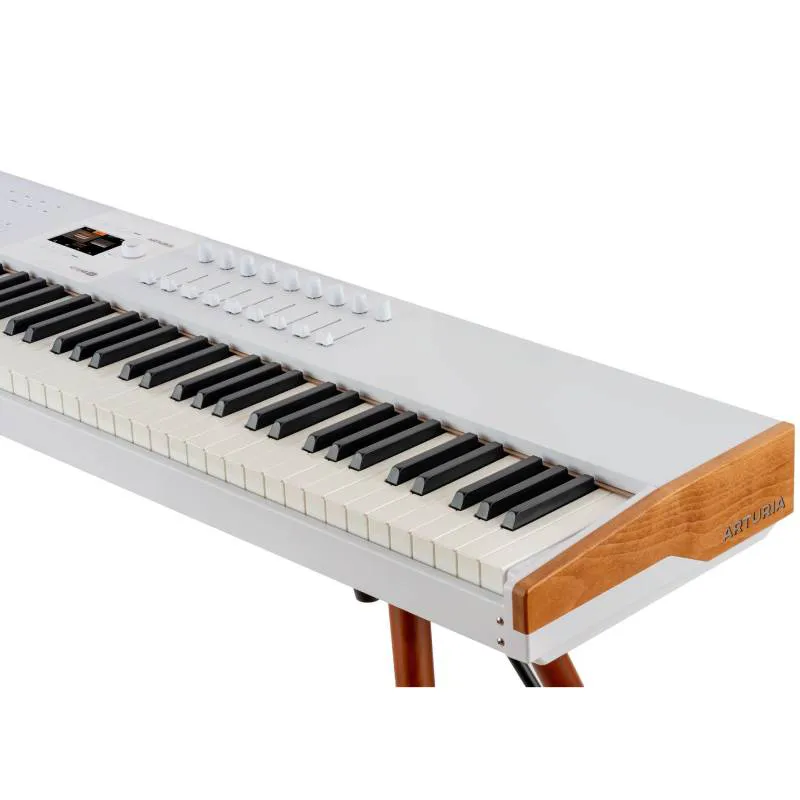 Teclado Midi Arturia KeyLab 88 MK3 en color blanco vista lateral derecho