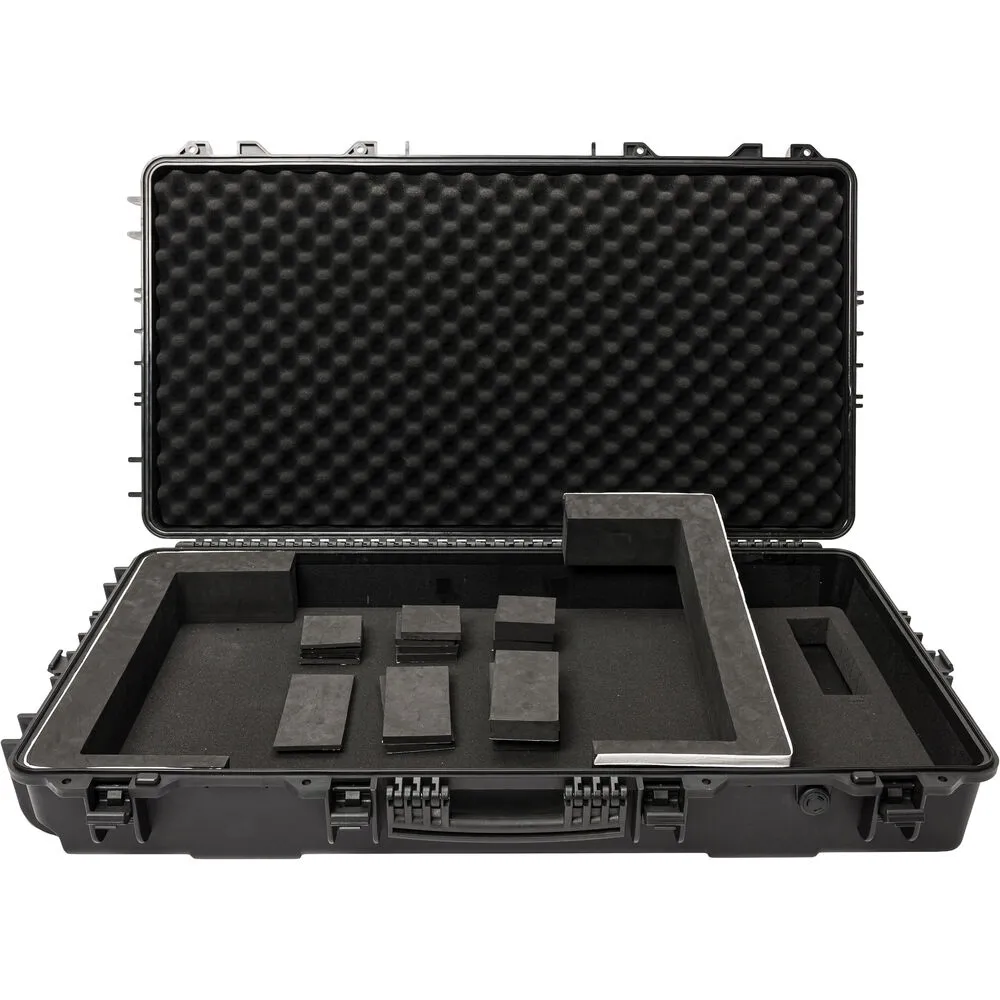 Maleta DJ Magma FLXGUARD vista frontal abierta sin ningún controlador DJ dentro